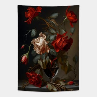 Vase of Dying Roses Tapestry