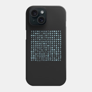 Avatar The Last Airbender Word Search Phone Case