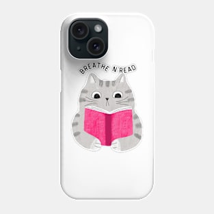 Breathe N Read Cat Sticker Phone Case