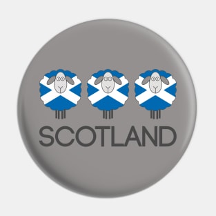 Trio of Scottish Saltire Flag Patterned Sheep Pin