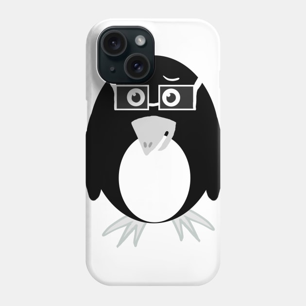 Glasses Penguin Phone Case by Under The Hood