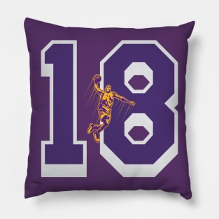 lakers number 18 Pillow