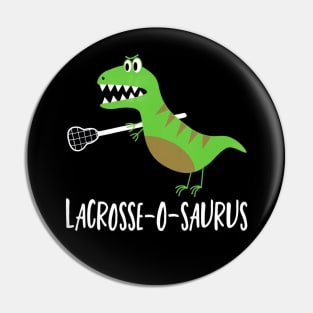 Lacrosse T-Shirt Lax Player Dinosaur Dino Lover Sport Pin