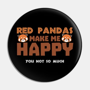 Red Panda Love Joke Furry Ecology Bamboo Pin