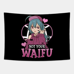 Cute Not Your Waifu Anime Girl Japanese Manga Tapestry