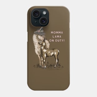 Momma Lama on Duty! Phone Case