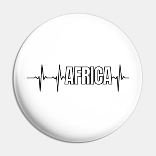 Africa Heartbeat Pin