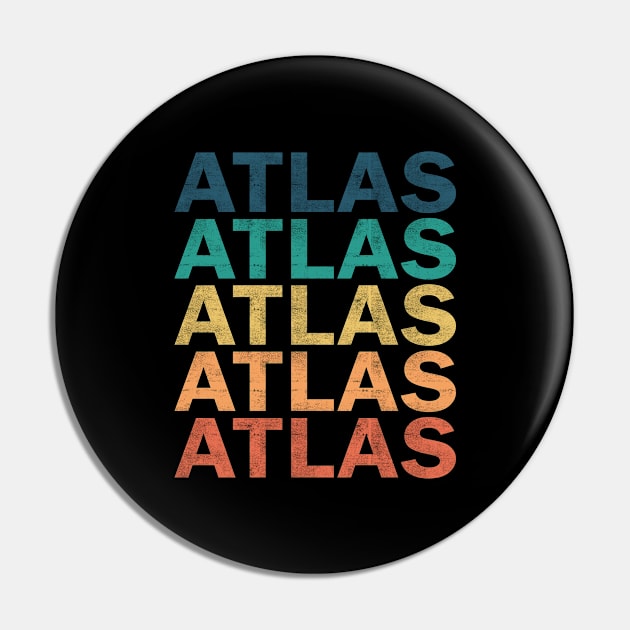 Atlas Name T Shirt - Atlas Vintage Retro Name Gift Item Tee Pin by henrietacharthadfield