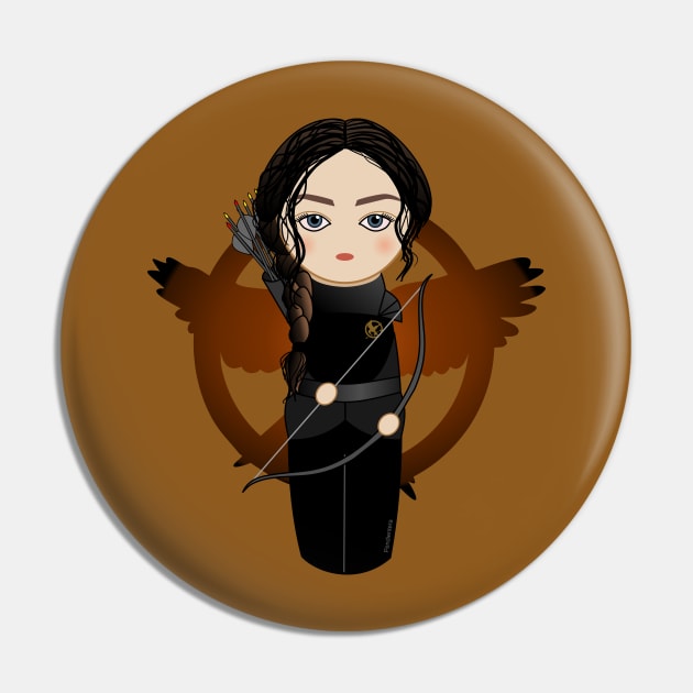 Kokeshi Katniss Pin by Pendientera