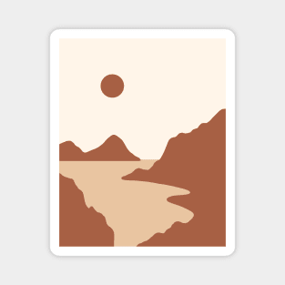 Beach organic sunset minimal Magnet