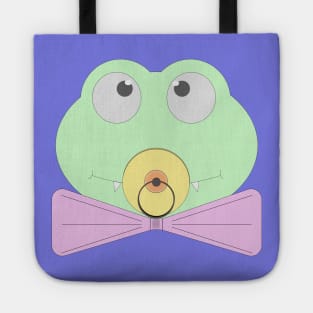 Little baby crocodile (cub) with a bow tie and a pacifier Tote