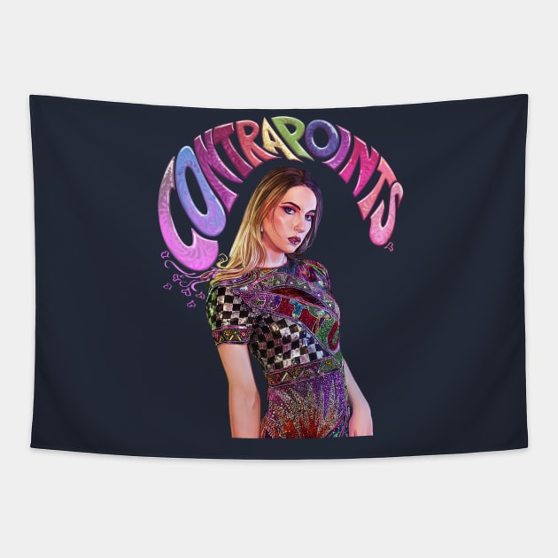 Contrapoints Sequins Tapestry by Skutchdraws