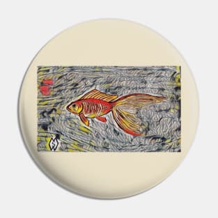 Fancy Goldfish in Radiant Waters Pin