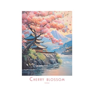 Cherry Blossom Japan Vintage Retro Style T-Shirt