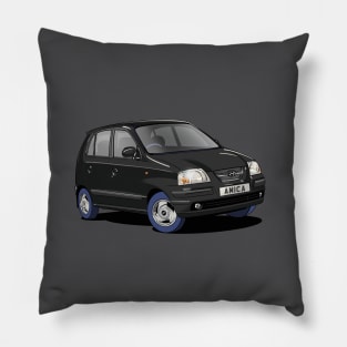 Black Hyundai Amica city car Pillow