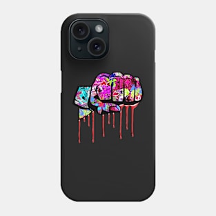 Graffiti covered fist Phone Case