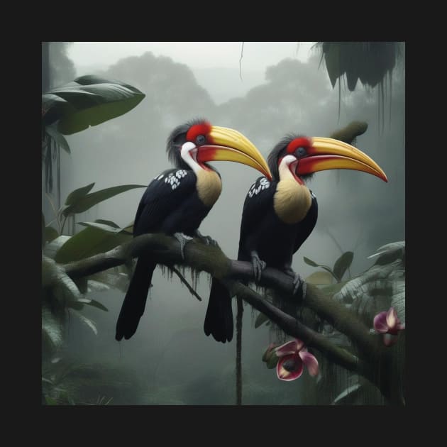 Toucan birds in the rainforest by Teedoctor