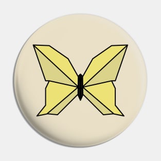 Yellow Origami Butterfly Pin