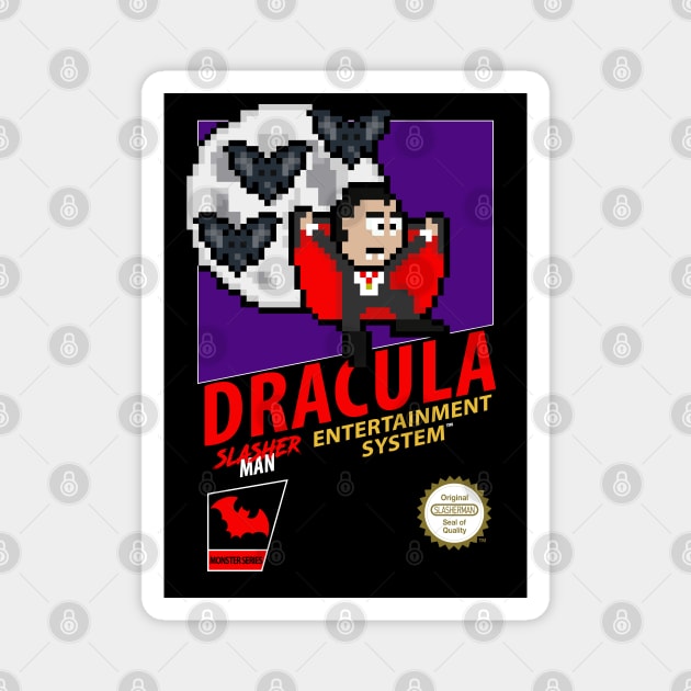 Dracula Retro 8-Bit Magnet by WithoutYourHead