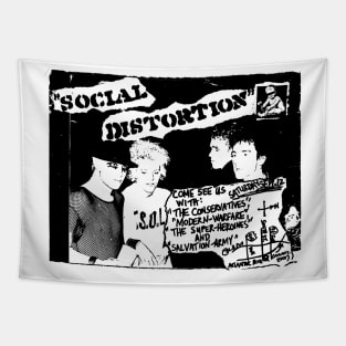 Social Distortion Punk Flyer Tapestry