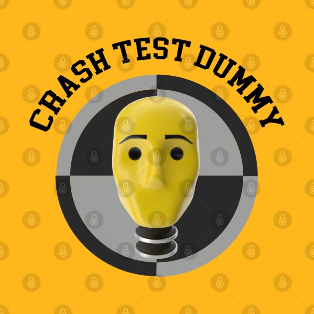 Crash Test Dummy Yellow Head with Safety Mark Background by ActivLife