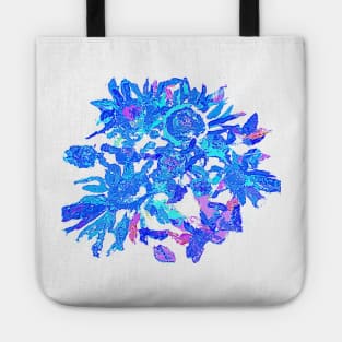 blue sunflowers Tote