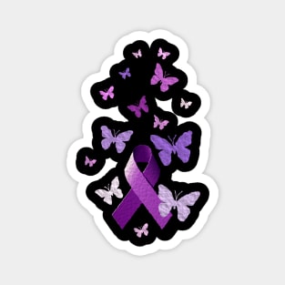 Purple Awareness Ribbon Magnet