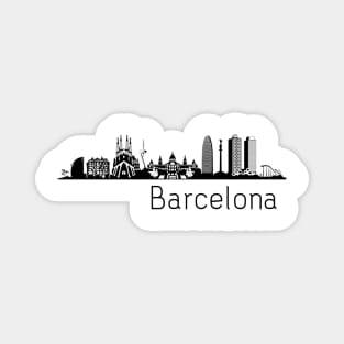 Barcelona skyline Magnet