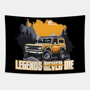 Legends Never Die BRONCO Tapestry