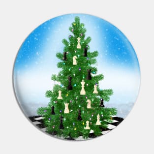 Chess Christmas Tree Pin