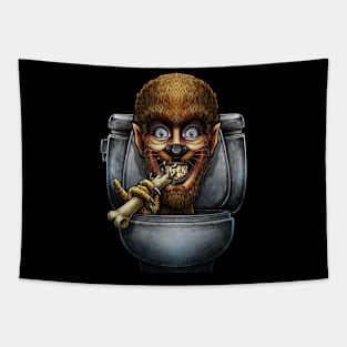 Horror toilet Monster #12 Tapestry