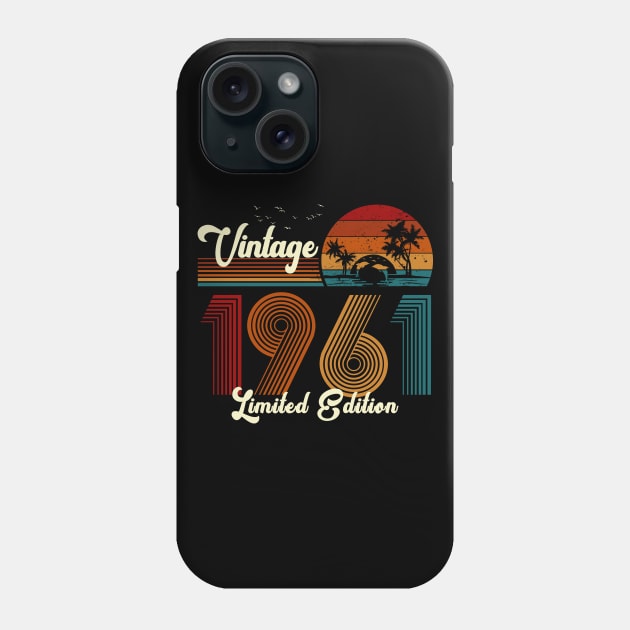 Vintage 1961 Shirt Limited Edition 59th Birthday Gift Phone Case by Damsin