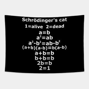 Schrödinger's cat physics geek teacher saying Tapestry