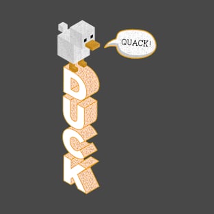 Retro Isometric Duck Sign with Quack! T-Shirt