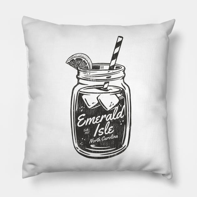 Emerald Isle, NC Summertime Vacationing Mason Jars Sippin' Pillow by Contentarama