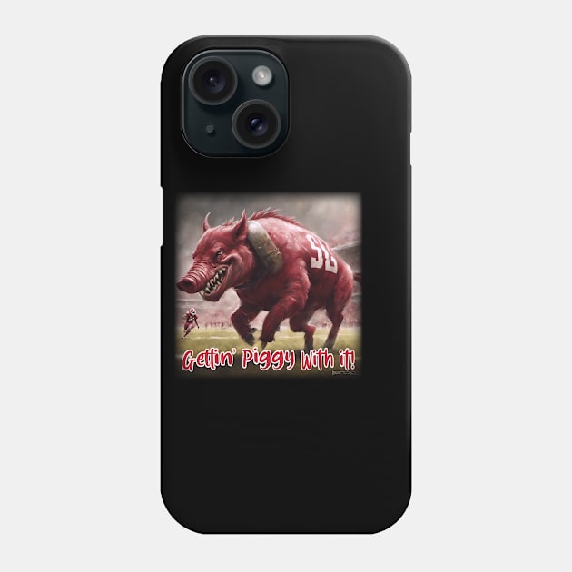GETTIN PIGGY WITH IT Phone Case by Sublime Expressions