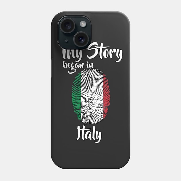 Italy Flag Fingerprint My Story DNA Italian Phone Case by Your Culture & Merch