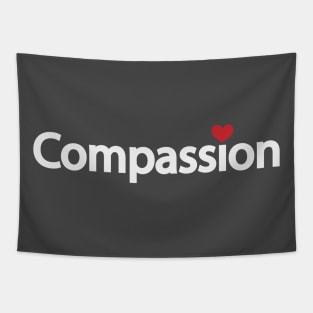 Compassion creative typographic artwork Tapestry