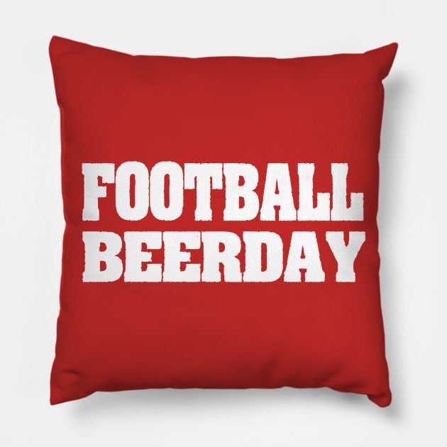 Football Beerday Pillow by letnothingstopyou