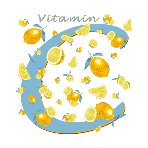 Vitamin C Lemons Pattern by cesartorresart