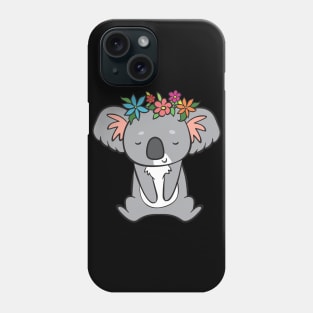 Koala with flowers Phone Case