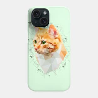 Orange Cat (Low Poly) Phone Case