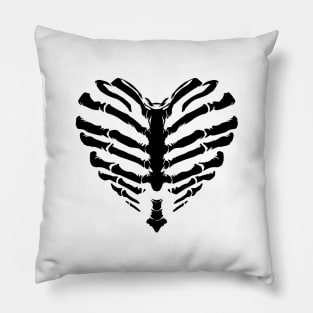 Image: Heart, Bones (black) Pillow