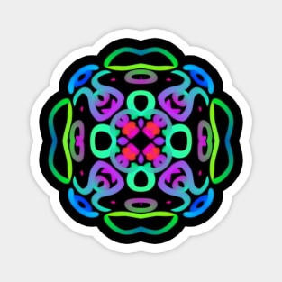 Gradient Alien Flower Magnet