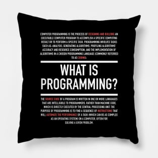 Programming Defined - Computer Teacher Pillow