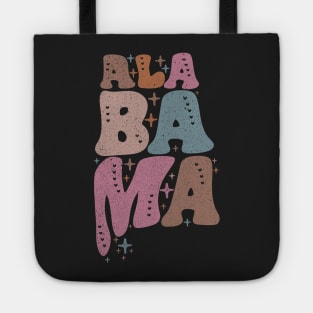 Alabama US State Retro Typography Tote