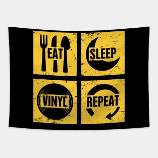 Funny Vinyl Record DJ Turntable Graphic Tapestry