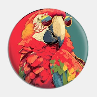 cool parrot Pin