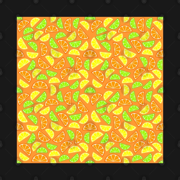 Lemons, Limes, Oranges, | Citrus | Pop Art Pattern by williamcuccio