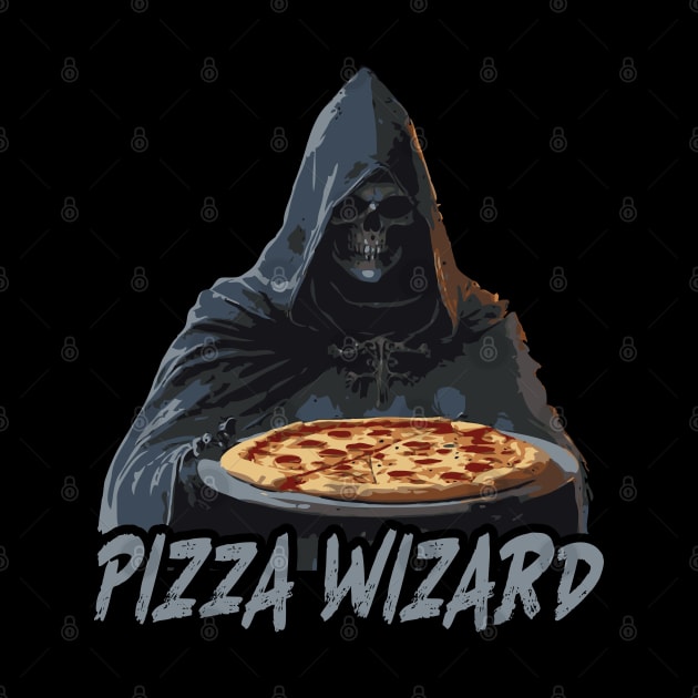 Pizza Wizard // Grim Reaper Pizza Lover by Trendsdk